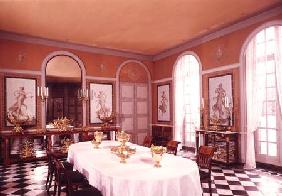 View of the dining room with Pompeiian style frescoes by Louis Lafitte (1770-1828) (photo)