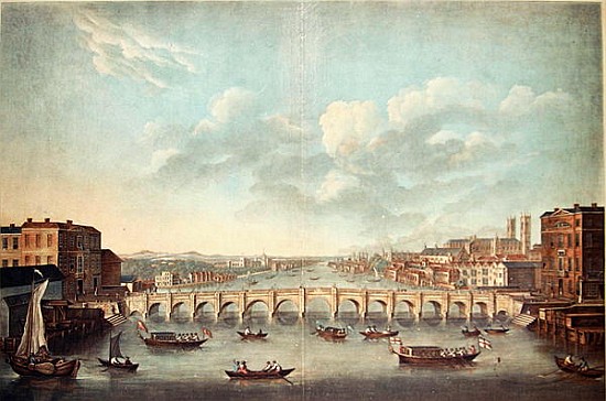View of Westminster Bridge; engraved by Pierre Michel Alix (1762-1817) von French School