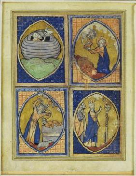Noah receiving the White Dove, Moses receiving the Tables of the Law, the sacrifice of Abraham, Mose 1842