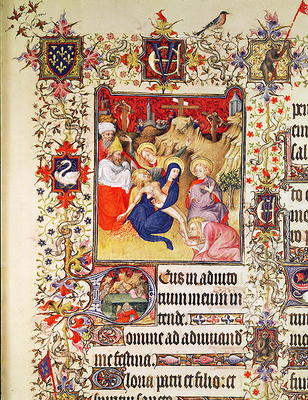 Lat 919 f.77 The Deposition of Christ, from the Grandes Heures de Duc de Berry, 1409 (vellum) von French School, (15th century)