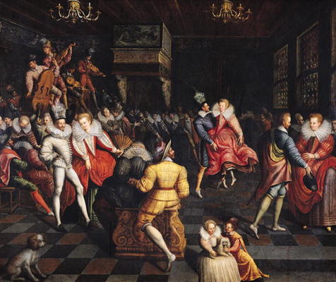 Ball at the Court of Valois (oil on canvas) von French School, (16th century)