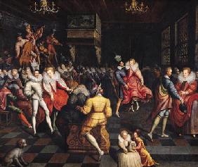 Ball at the Court of Valois (oil on canvas)