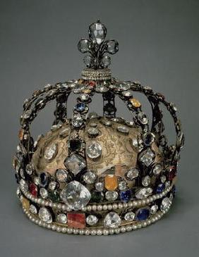The Crown of Louis XV, 1722 (gilded silver, replacement stones & pearls) 1936