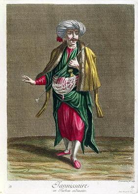 The Janissary, from the 'Collection of Prints of Costumes from the Levant', engraved by Philippe Sim