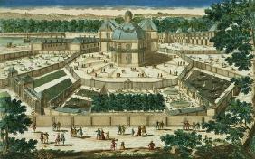 View and Perspective of the Salon de la Menagerie at Versailles, engraved by Antoine Aveline (1691-1