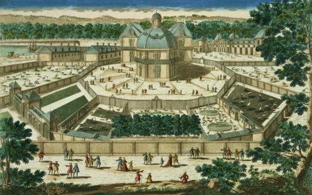 View and Perspective of the Salon de la Menagerie at Versailles, engraved by Antoine Aveline (1691-1 von French School, (18th century)