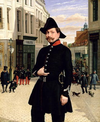 Portrait of a Police Officer in Douai in 1848 (oil on canvas) von French School, (19th century)