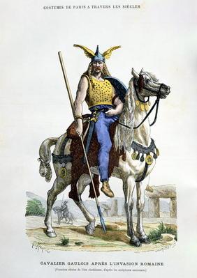 A Gaulish warrior after the invasion of Rome, illustration from 'Costumes de Paris a Travers les Sie