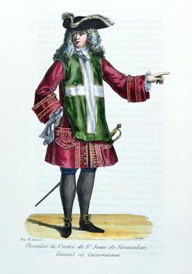 Knight of the Order of St. John of Jerusalem, illustration from 'History and Costumes of Monastic Or 19th