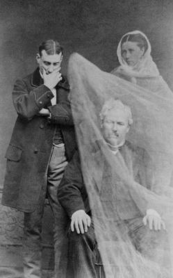 The ghost of a man's wife appears before him, c.1870 (b/w photo) 18th