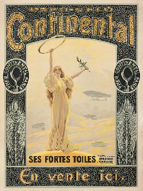 Advertising poster for Continental bicycle tyres c.1900