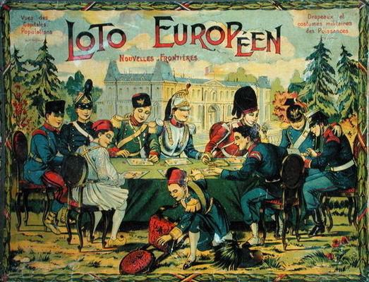 'Loto Europeen', French version of the game of Lotto for children, c.1900 (colour litho) von French School, (20th century)