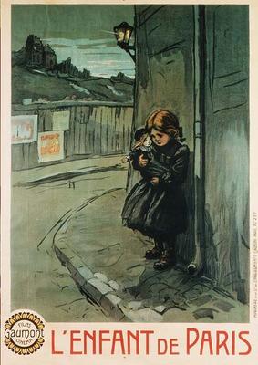 Poster advertising the film 'L'Enfant de Paris', produced by Gaumont Cinema Films (colour litho) von French School, (20th century)