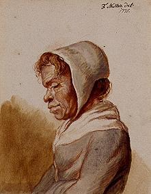 Kopf einer Bäuerin mit weißer Haube von Friedrich Maler-Müller Müller