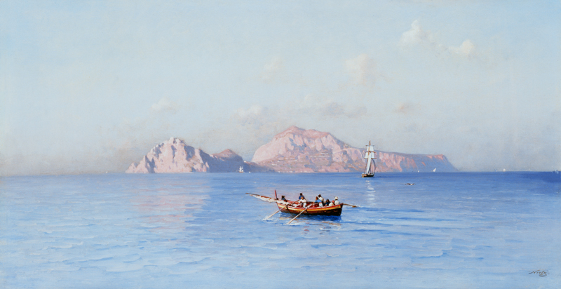 Blick auf Capri von der Nordseite von Friedrich Nerly
