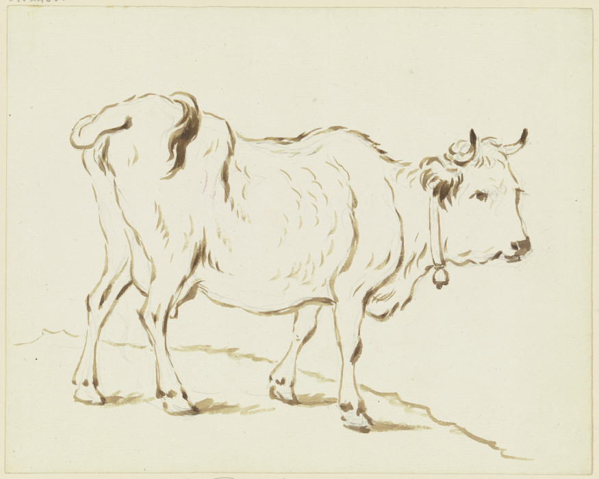 Nach rechts schreitende Kuh, den Schweif über die Kruppe gelegt von Friedrich Wilhelm Hirt