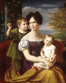 Großherzogin Alexandrine von Mecklenburg mit ihren beiden Kindern