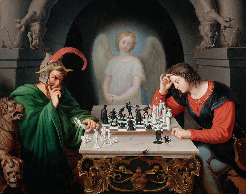 Die Schachspieler. von Friedrich August Moritz Retzsch