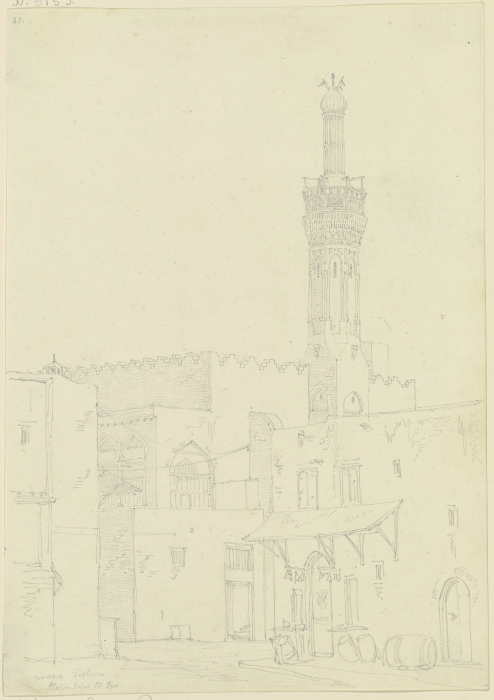 Die Moschee Giamma Tirbane in Alexandria von Friedrich Maximilian Hessemer