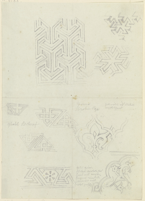 Geometrische und vegetabile Muster von Friedrich Maximilian Hessemer
