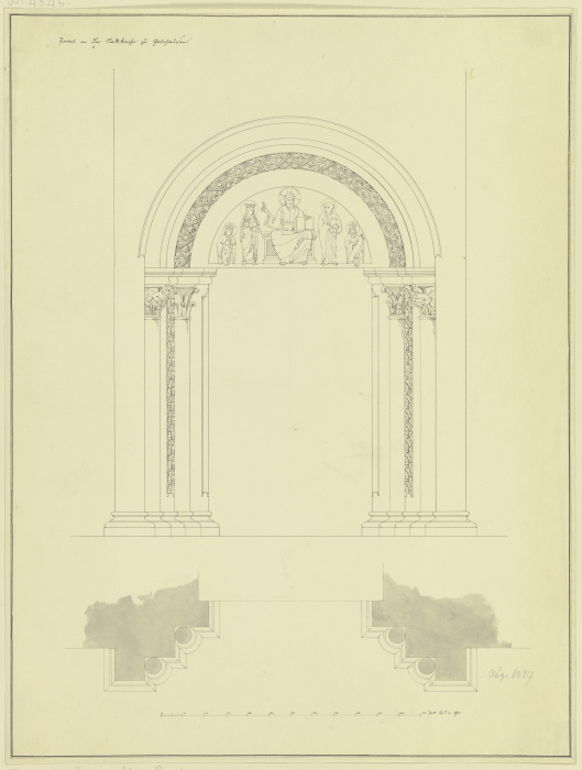 Portal an der Stadtkirche zu Gelnhausen von Friedrich Maximilian Hessemer
