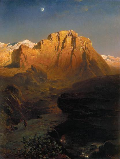 Abendglühen in der Sierra Nevada. 1863