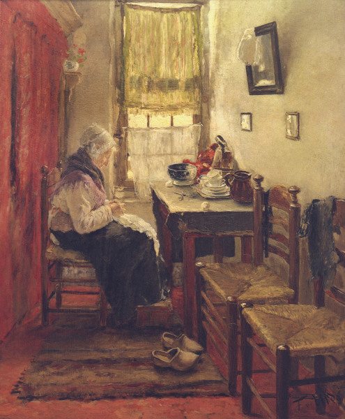 F.v.Uhde / Old People s Home / 1882 von Fritz von Uhde