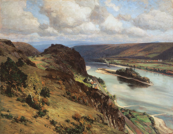 Die Ruine Hammerstein am Rhein von Fritz von Wille
