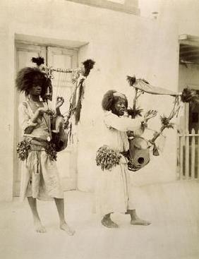 Nubian Musicians (sepia photo) 1815