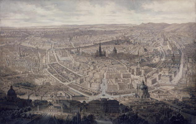 View of Vienna, c.1860 (w/c on paper) von G. Veitto