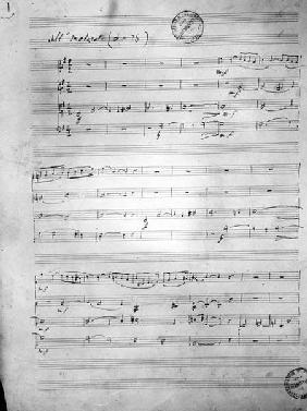 Music Score for a String quartet, Opus 121 1924  &