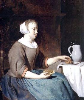 Portrait of a Girl Seated at a Table