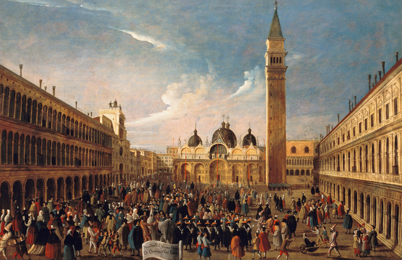 The Last Day of the Carnival, St. Mark's Square, Venice von Gabriele Bella