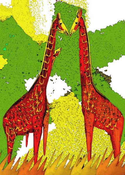 Girafes 2 Version  2 von David Ganssi