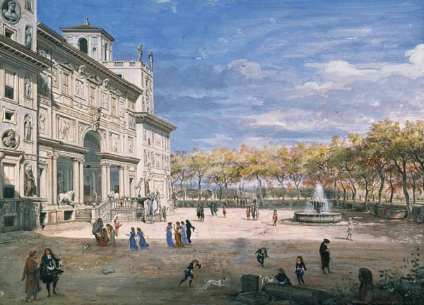 The Villa Medici, Rome von Gaspar Adriaens van Wittel