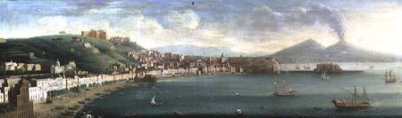 View of Naples from the west von Gaspar Butler