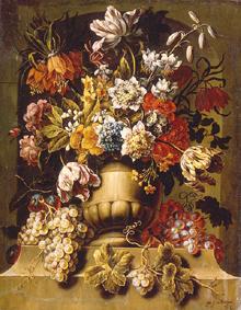 Blumen in Steinvase  1710-er J