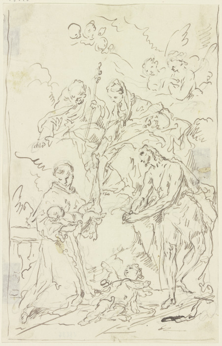 Madonna mit den Heiligen Joseph, Antonius von Padua und Johannes dem Täufer von Gaspare Diziani