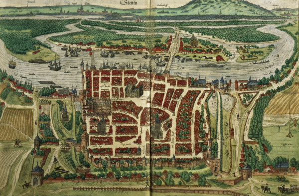 Stettin, Stadtansicht von Georg Braun