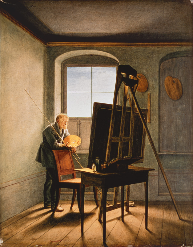 Caspar David Friedrich in seinem Atelier von Georg Friedrich Kersting