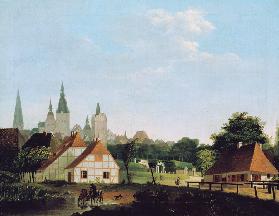 Ansicht Rostocks vom Gertrudenplatz aus 1809