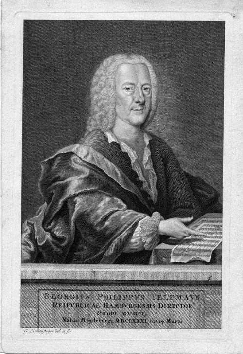 Porträt von Georg Philipp Telemann (1681-1767) von Georg Lichtensteger