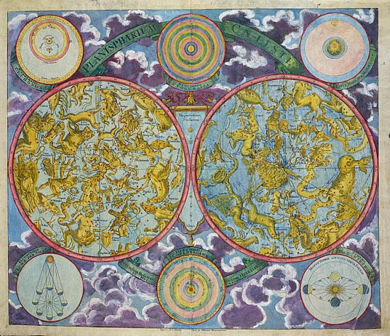Celestial Map of the Planets von Georg Christoph II Eimmart