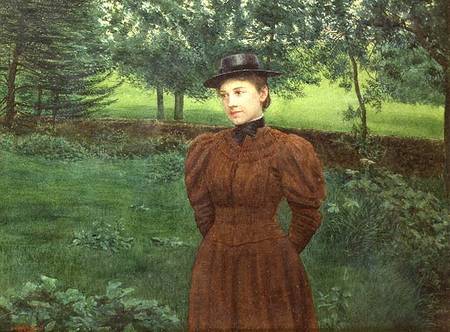 Woman in Brown von George Cartlidge