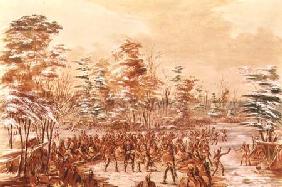 De Tonty Suing for Peace in the Iroquois Village in January 1680 1847-48