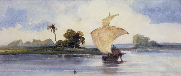 A Craft on an Indian River von George Chinnery