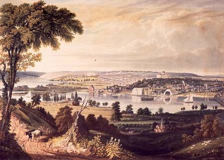 The City of Washington from beyond the Navy Yard, engraved by William James Bennett von George Cooke