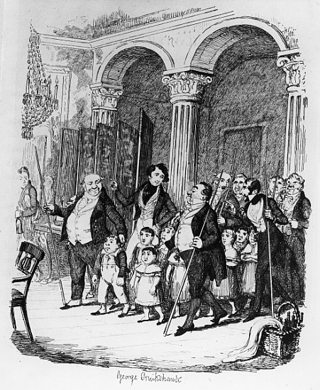 Public Dinners, illustration from ''Sketches Boz'', von George Cruikshank