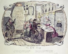 The Gin Shop, 1829 (etching) 19th