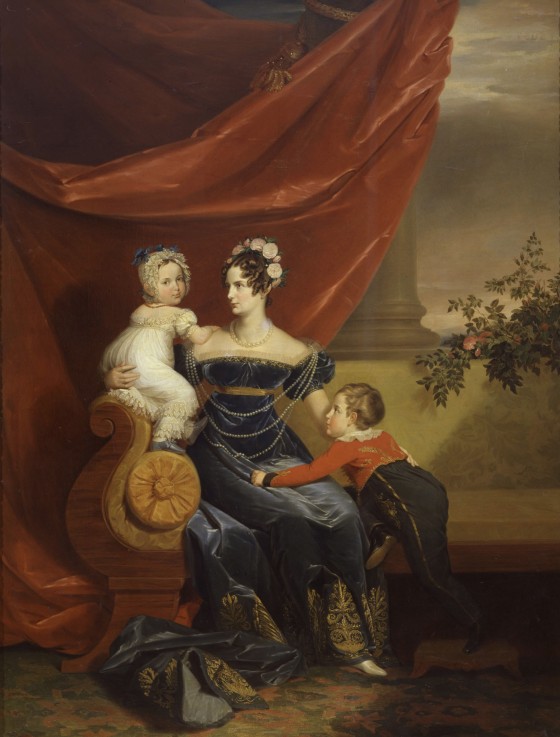 Porträt der Kaiserin Alexandra Fjodorowna (Charlotte von Preußen) mit Kinder von George Dawe